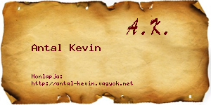 Antal Kevin névjegykártya