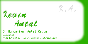 kevin antal business card